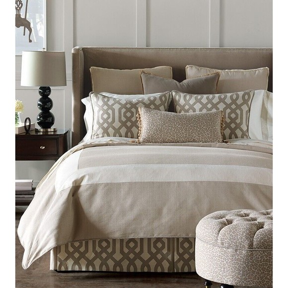 2 Eastern Accents Rayland King Pillow Shams Set Trellis - Picture 2 of 6